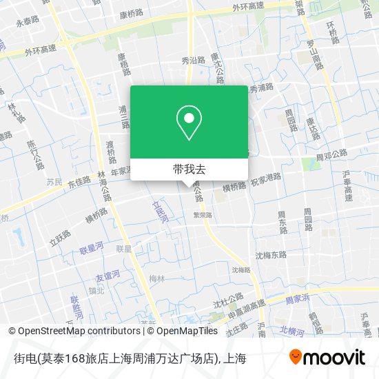 街电(莫泰168旅店上海周浦万达广场店)地图
