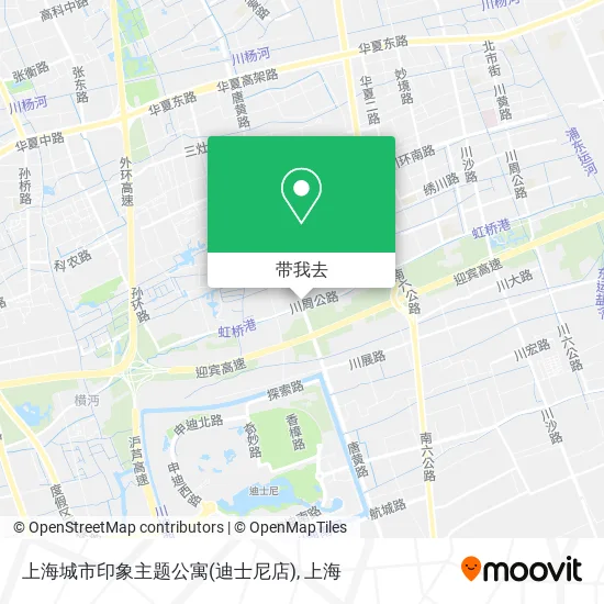 上海城市印象主题公寓(迪士尼店)地图