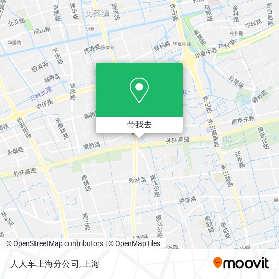 人人车上海分公司地图