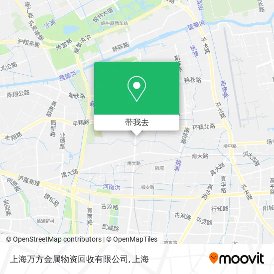上海万方金属物资回收有限公司地图