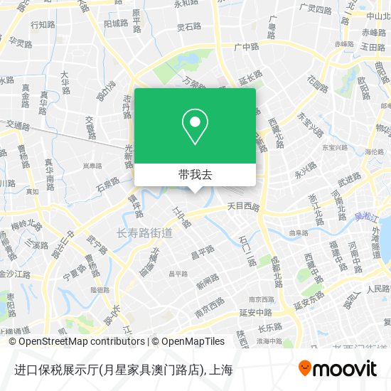 进口保税展示厅(月星家具澳门路店)地图