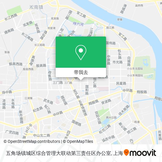五角场镇城区综合管理大联动第三责任区办公室地图