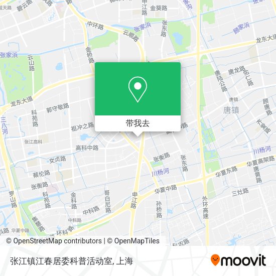 张江镇江春居委科普活动室地图