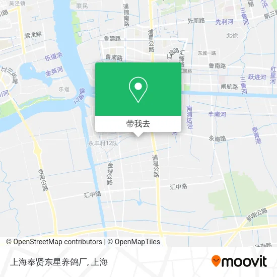 上海奉贤东星养鸽厂地图