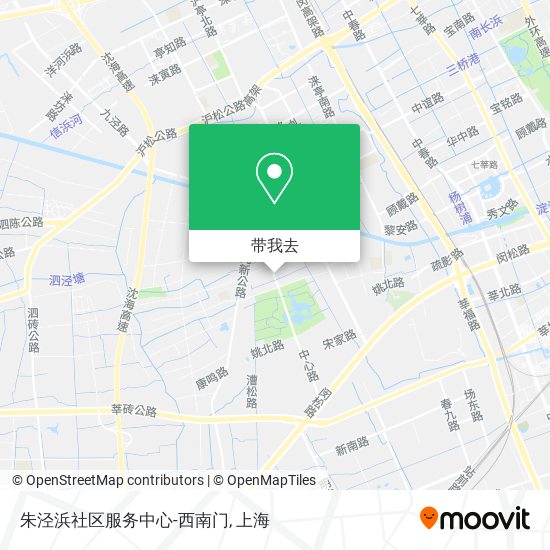 朱泾浜社区服务中心-西南门地图