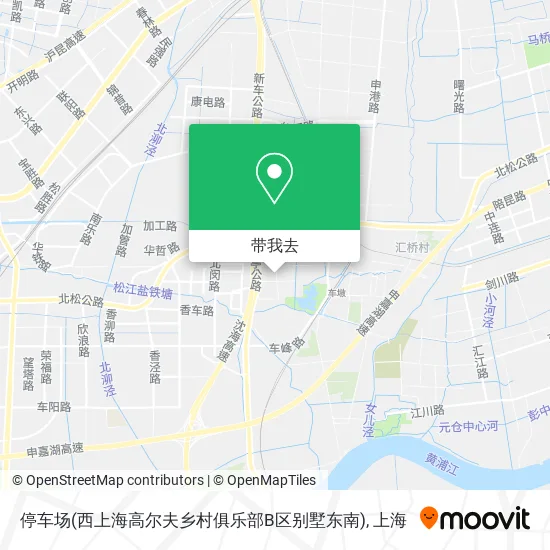 停车场(西上海高尔夫乡村俱乐部B区别墅东南)地图