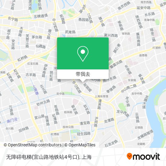 无障碍电梯(宜山路地铁站4号口)地图