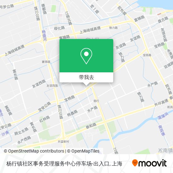 杨行镇社区事务受理服务中心停车场-出入口地图