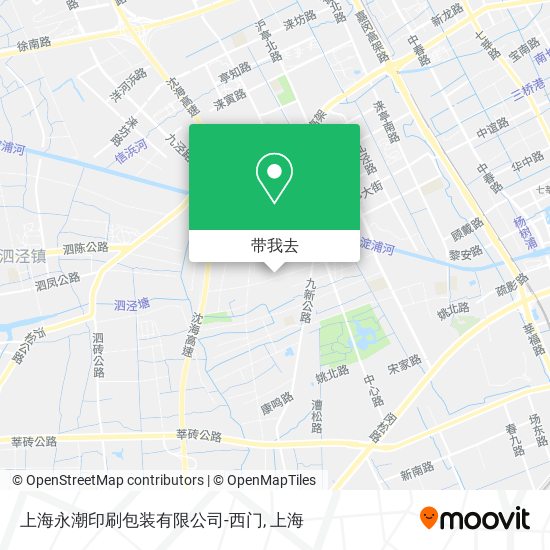 上海永潮印刷包装有限公司-西门地图