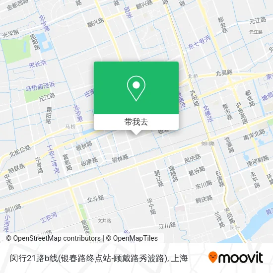 闵行21路b线(银春路终点站-顾戴路秀波路)地图