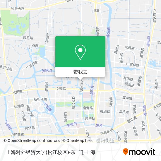 上海对外经贸大学(松江校区)-东1门地图
