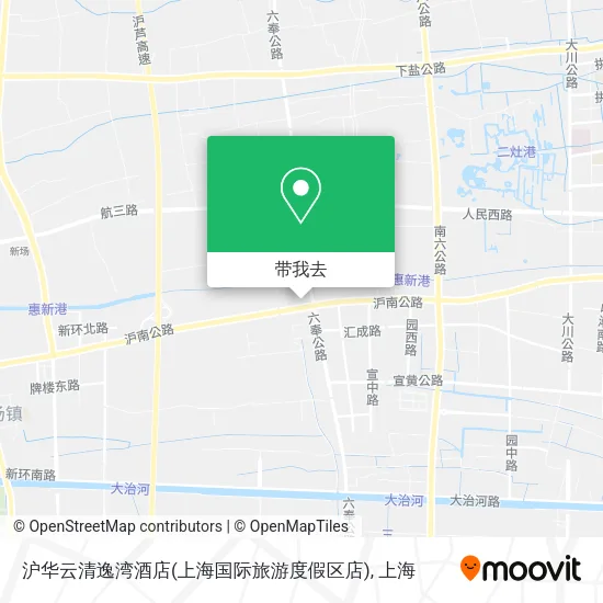 沪华云清逸湾酒店(上海国际旅游度假区店)地图