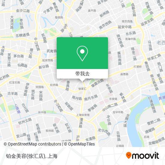 铂金美容(徐汇店)地图