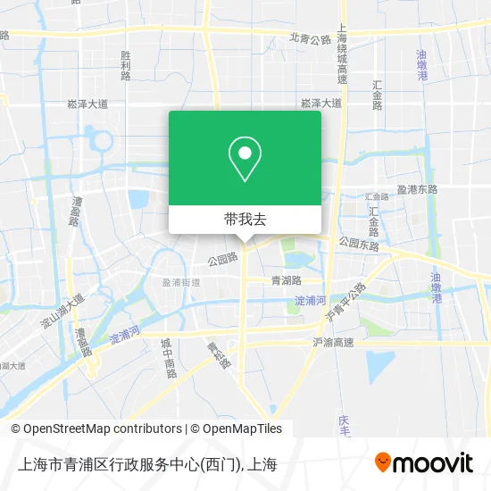 上海市青浦区行政服务中心(西门)地图