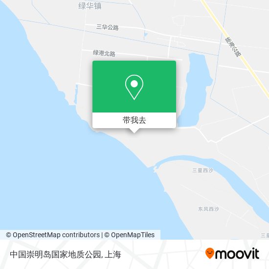 中国崇明岛国家地质公园地图