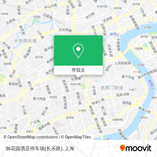 御花园酒店停车场(长乐路)地图