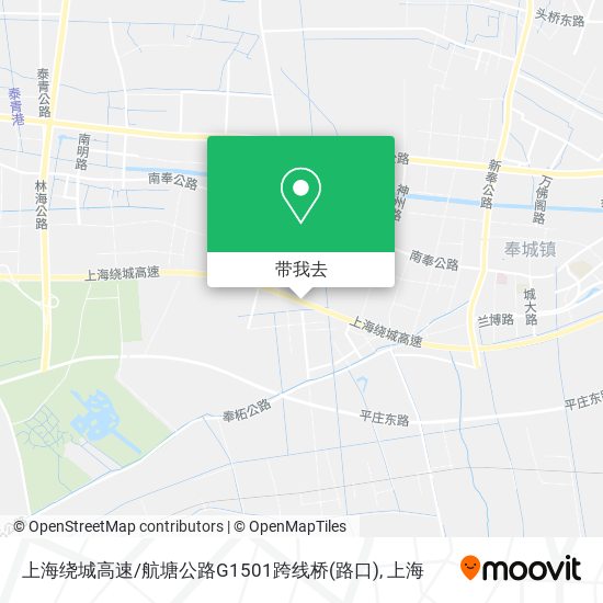 上海绕城高速/航塘公路G1501跨线桥(路口)地图