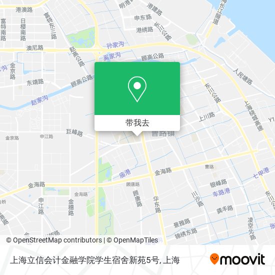 上海立信会计金融学院学生宿舍新苑5号地图