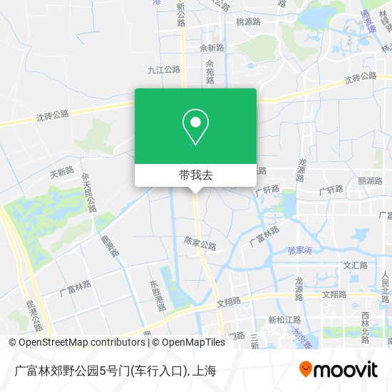 广富林郊野公园5号门(车行入口)地图