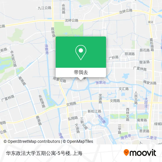华东政法大学五期公寓-5号楼地图