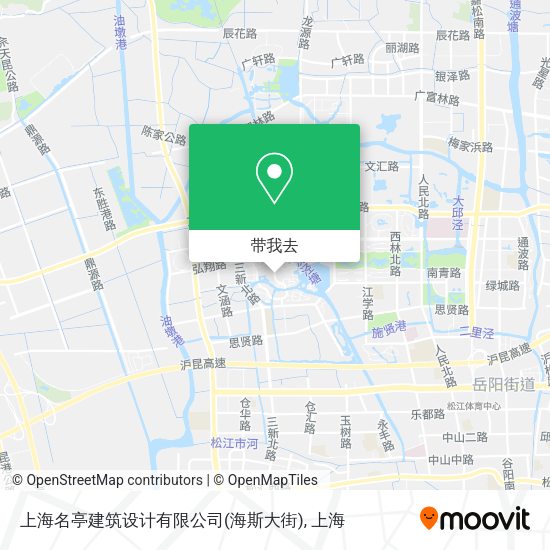 上海名亭建筑设计有限公司(海斯大街)地图