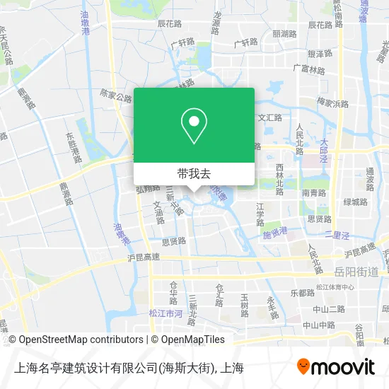 上海名亭建筑设计有限公司(海斯大街)地图