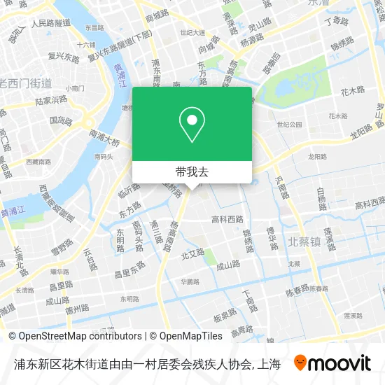 浦东新区花木街道由由一村居委会残疾人协会地图