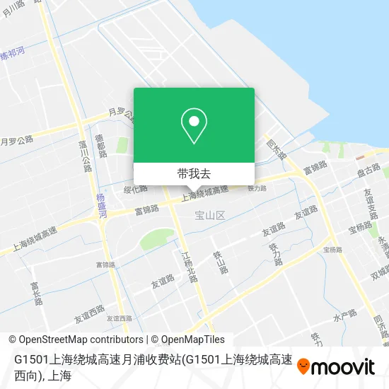 G1501上海绕城高速月浦收费站(G1501上海绕城高速西向)地图