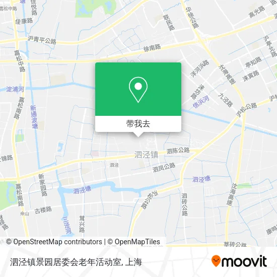 泗泾镇景园居委会老年活动室地图