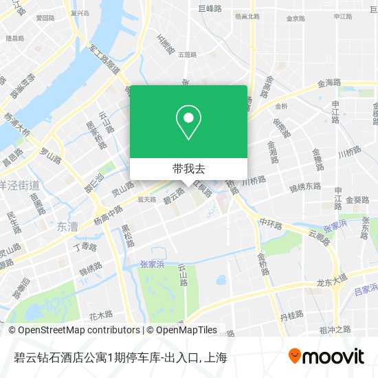 碧云钻石酒店公寓1期停车库-出入口地图