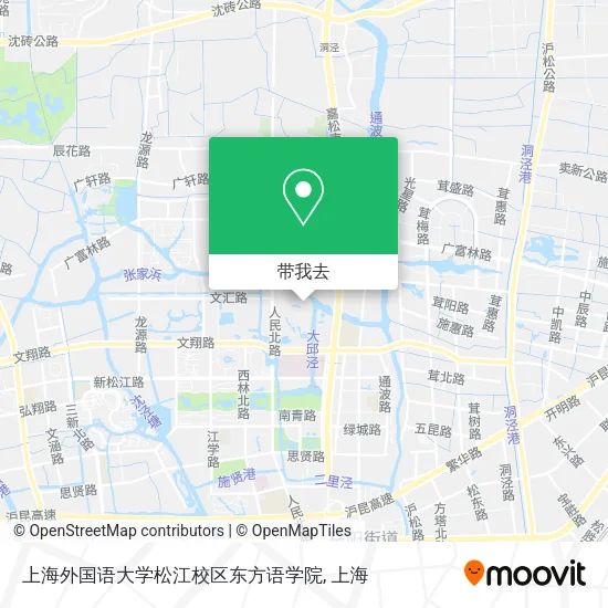 上海外国语大学松江校区东方语学院地图