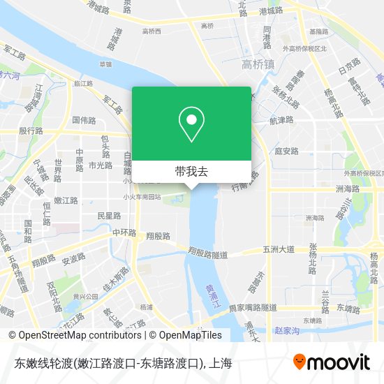 东嫩线轮渡(嫩江路渡口-东塘路渡口)地图