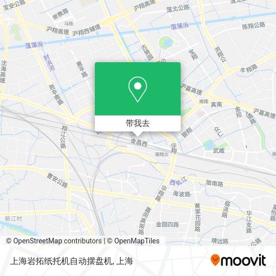 上海岩拓纸托机自动摆盘机地图