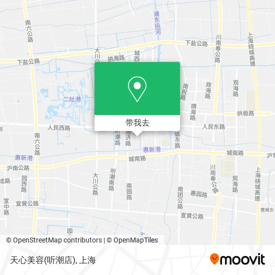 天心美容(听潮店)地图