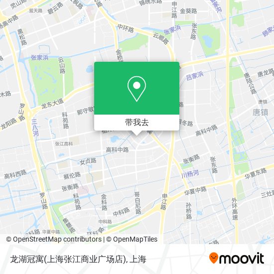 龙湖冠寓(上海张江商业广场店)地图
