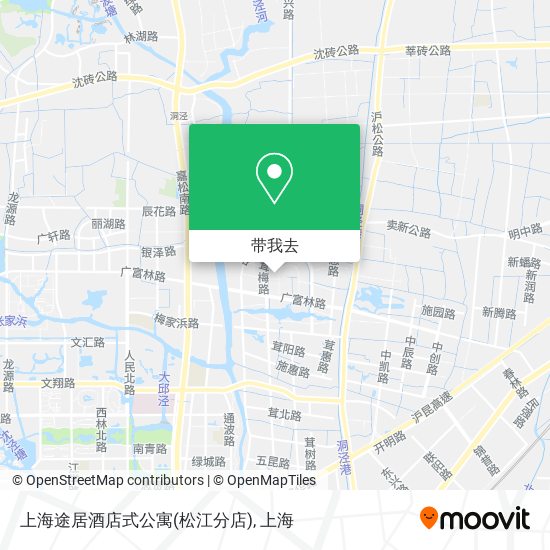 上海途居酒店式公寓(松江分店)地图