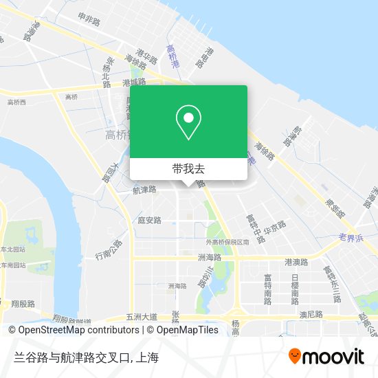 兰谷路与航津路交叉口地图