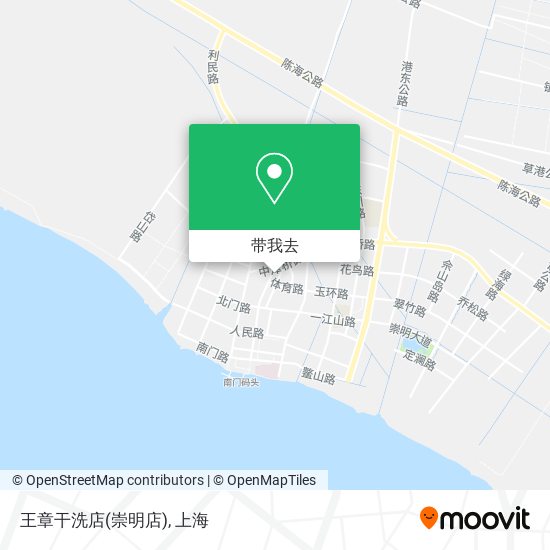 王章干洗店(崇明店)地图