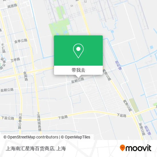 上海南汇星海百货商店地图
