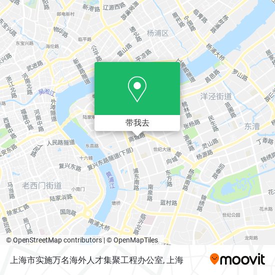 上海市实施万名海外人才集聚工程办公室地图