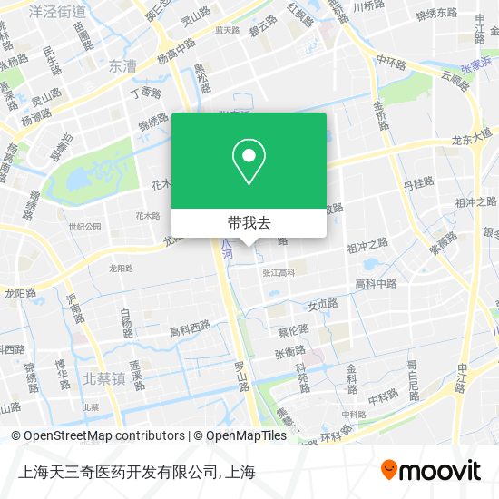 上海天三奇医药开发有限公司地图