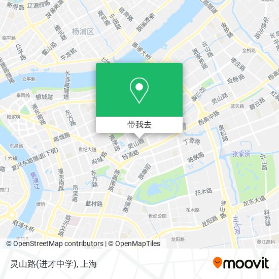 灵山路(进才中学)地图