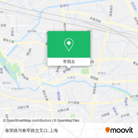 春荣路与春亭路交叉口地图