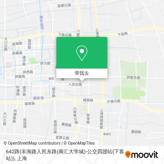 642路(丰海路人民东路(南汇大学城)-公交四团站(下客站))地图