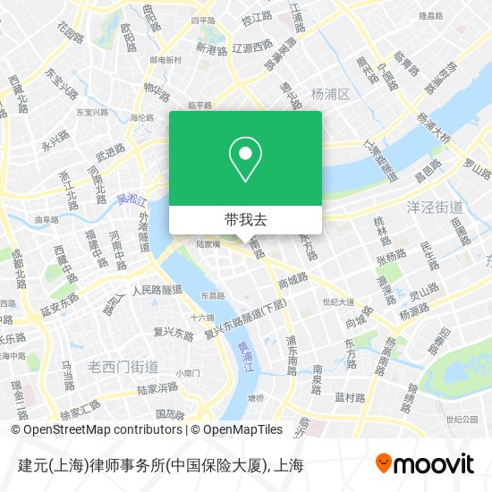建元(上海)律师事务所(中国保险大厦)地图