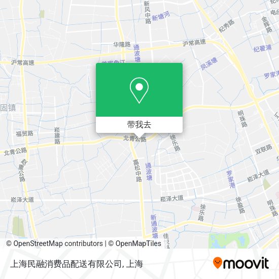 上海民融消费品配送有限公司地图