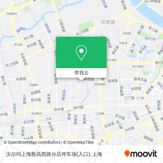 沃尔玛上海殷高西路分店停车场(入口)地图