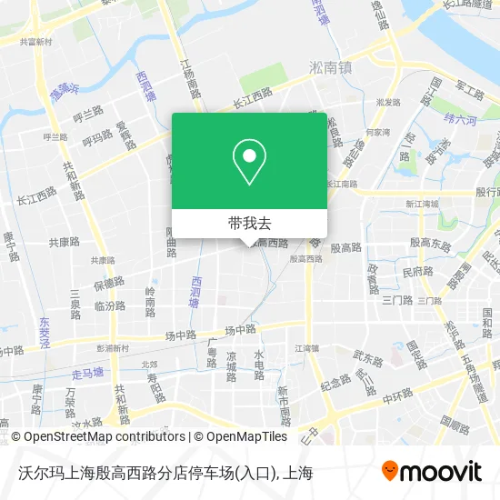 沃尔玛上海殷高西路分店停车场(入口)地图