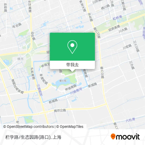 栏学路/生态园路(路口)地图