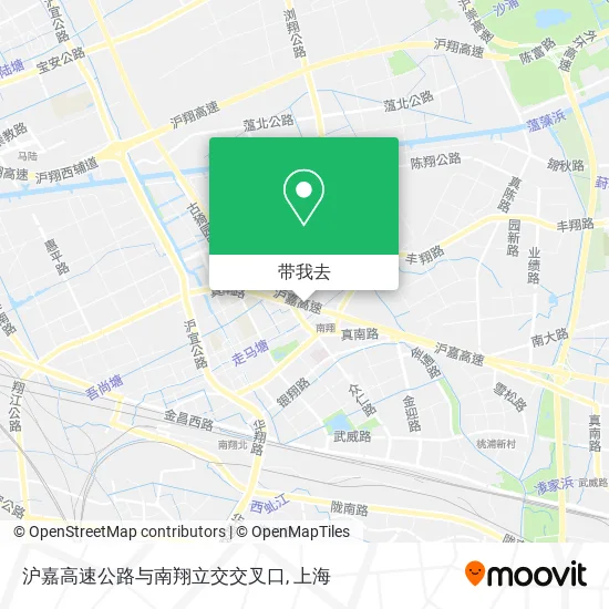 沪嘉高速公路与南翔立交交叉口地图